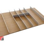 جای قاشق و چنگال اسلیم رنگ چوبی روشن