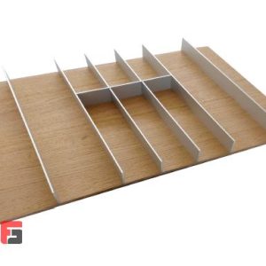 جای قاشق و چنگال اسلیم رنگ چوبی روشن