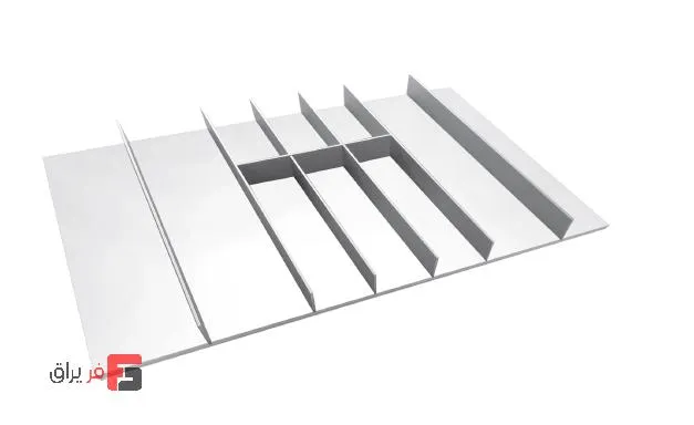 Slim white spoon and fork holder