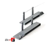 لوازم اینر ریل اسلیم شیشه با فرانت آلومینیوم و ارتفاع 193mm - فانتونی B592 - Image 4