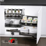 مجیک کرنر دو طبقه کریستال زیر صفحه با آرامبند عرض یونیت900mm