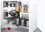 مجیک کرنر دو طبقه کریستال زیر صفحه با آرامبند عرض یونیت900mm فانتونی D103 , D104 - Image 3