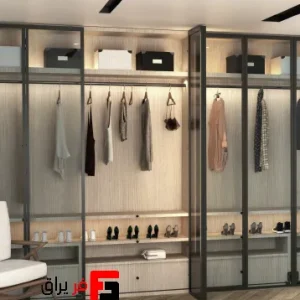 Aluminum profile double folding door mechanism