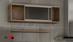 Built-in glass rail door air mechanism with aluminum frame without braces