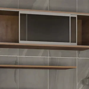 Built-in glass rail door air mechanism with aluminum frame without braces