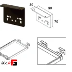 Ceiling bracket for installing Fantoni brand runner rail