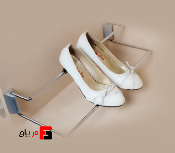 Chrome steel shoe rack