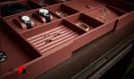 Compact mesh leather box with adjustable size, French style design