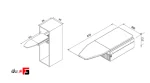 Desktop rail ironing table with swivel base and folding top