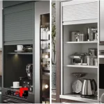 Electric air mechanism for roller shutter door (glass)
