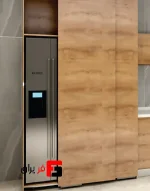 Electric linear rail door mechanism
