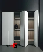 Folding door mechanism, double door, 1000mm width, rail folding