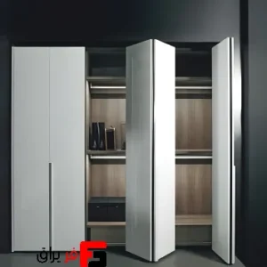 Folding door mechanism, double door, 1000mm width, rail folding