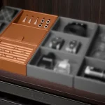 French style combination leather box for earrings and rings
