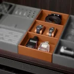 French style combination leather watch and belt box