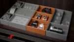 French style combination leather watch and belt box