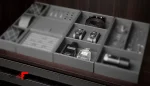 French style combination leather watch and belt box