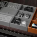 French style multi-purpose combination leather box