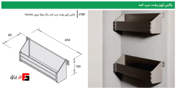 Hanging box behind the closet door