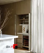 Hinged door mechanism for a single wooden pocket door, Eco model, two frames