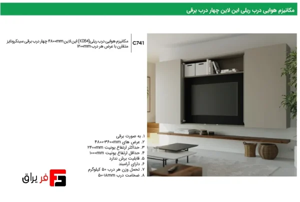 Inline 4800mm rail door air mechanism, four synchronized electric doors