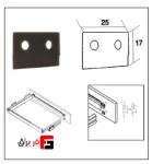 Italian design rail accessory connection clamp for wooden door