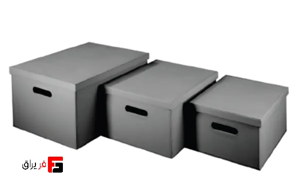 Portable leather box, gray, size S, M, L