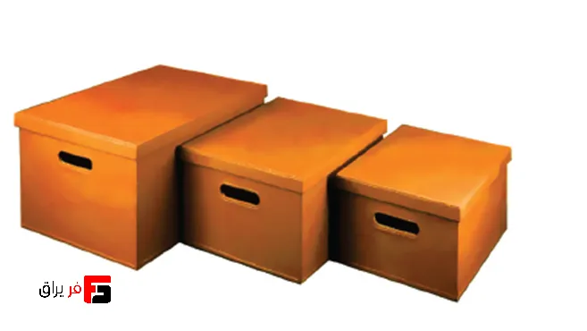 Portable leather box, orange, size S, M, L