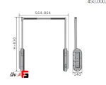 Rack with electric lift jack, width 900-600mm