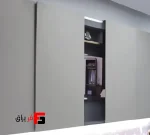 Rail door mechanism for this overhead line, four electric doors, synchronized, symmetrical