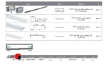 Topline built-in double-door M series rail door mechanism with brace