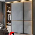 Topline built-in double-door M series rail door mechanism with brace