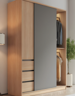 Topline built-in double wooden door rail mechanism without M series floor profile with 30KG restraint