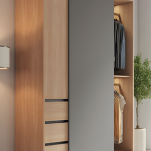 Topline built-in double wooden door rail mechanism without M series floor profile with 30KG restraint