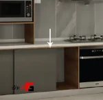 Topline built-in rail door mechanism for two wooden doors