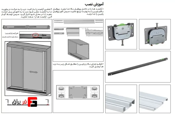 Topline built-in rail door mechanism with 3600mm brace
