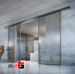 Wall-hung mechanism 5400mm, two single-wall doors, aluminum profile, symmetrical construction, electric, synchronized