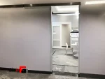 Wall-hung mechanism door 2400mm single frameless glass door