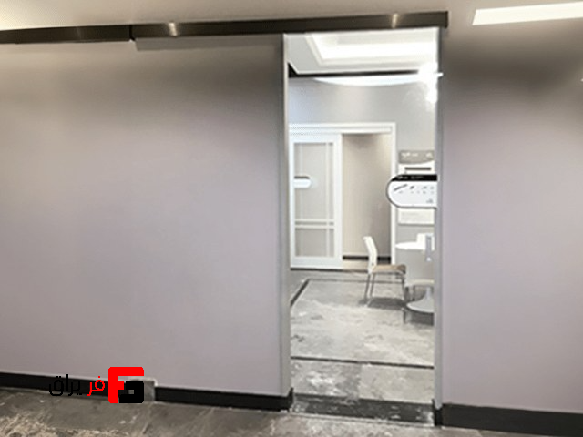 Wall-hung mechanism door 2400mm single frameless glass door