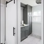 Wall-hung mechanism door 2400mm single rustic door