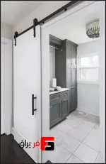 Wall-hung mechanism door 2400mm single rustic door