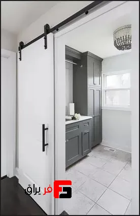 Wall-hung mechanism door 2400mm single rustic door
