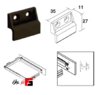 Weibo design rail accessory connection clamp to wooden door