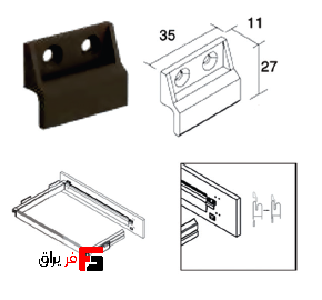 Weibo design rail accessory connection clamp to wooden door