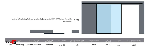 wall-hung-door-mechanism-2400mm-single-door-aluminum-profile