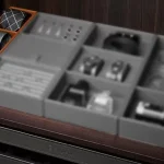 French style combination leather tie box