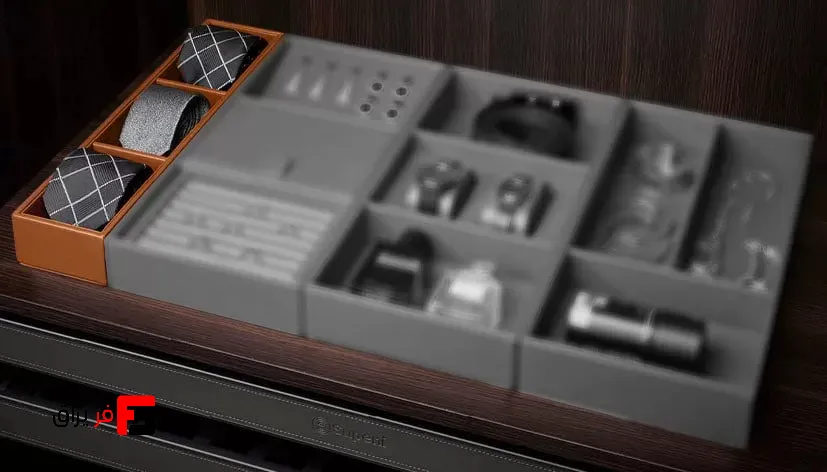 French style combination leather tie box