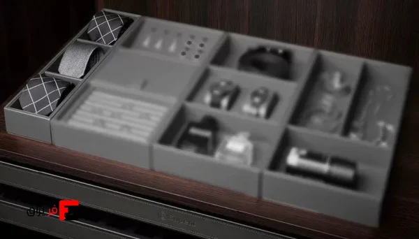 French style combination leather tie box