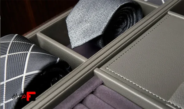 French style combination leather tie box