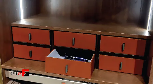 باکس چرمی کشویی رنگ قرمز فرنچ استایل